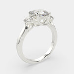 Load image into Gallery viewer, Hana Cushion Cut 3 Stone Engagement Ring Setting
