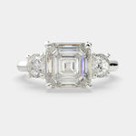 Load image into Gallery viewer, Hana Emerald Cut 3 Stone Engagement Ring Setting

