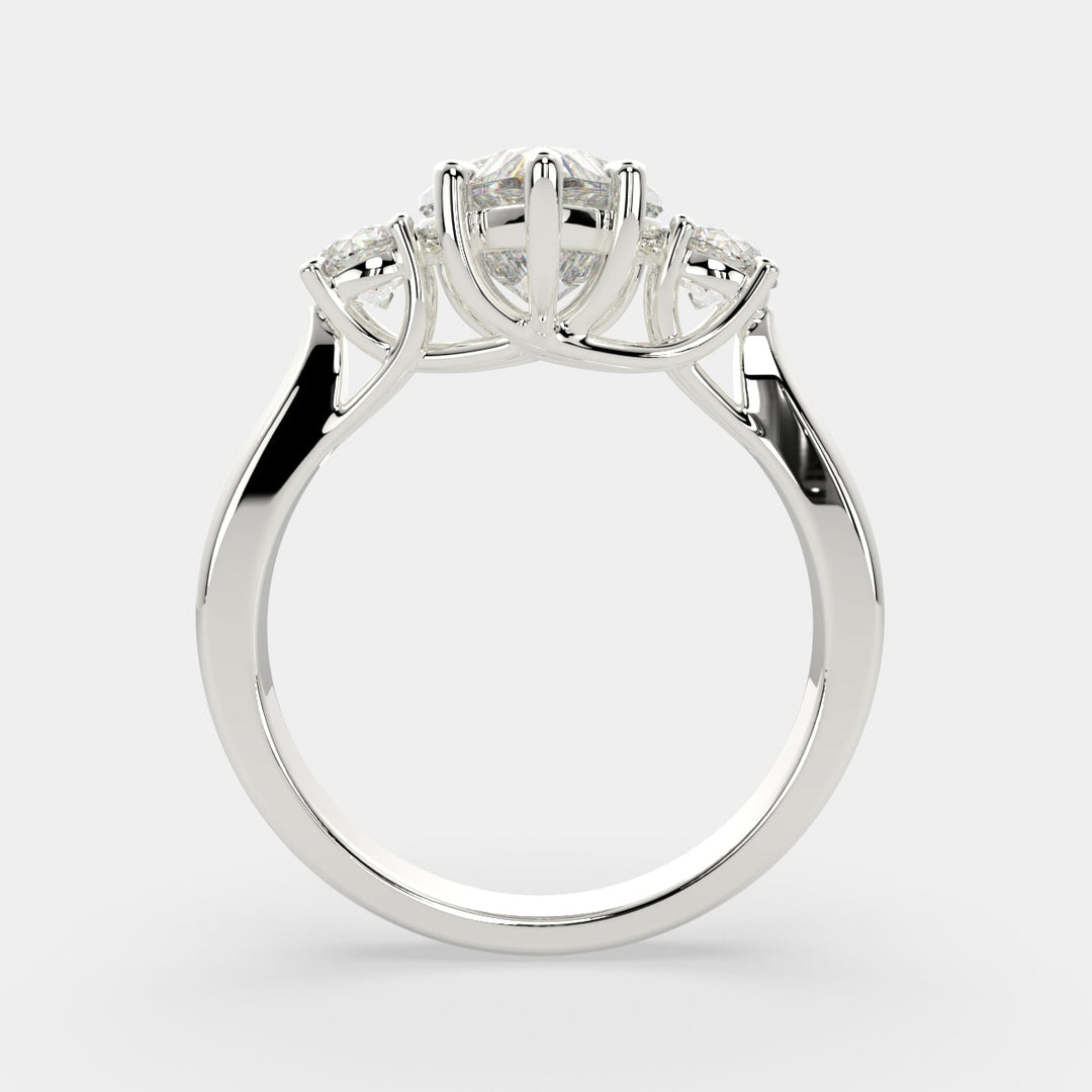 Hana Heart Cut 3 Stone Engagement Ring Setting