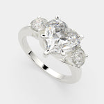 Load image into Gallery viewer, Hana Heart Cut 3 Stone Engagement Ring Setting
