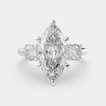 Load image into Gallery viewer, Hana Marquise Cut 3 Stone Engagement Ring Setting
