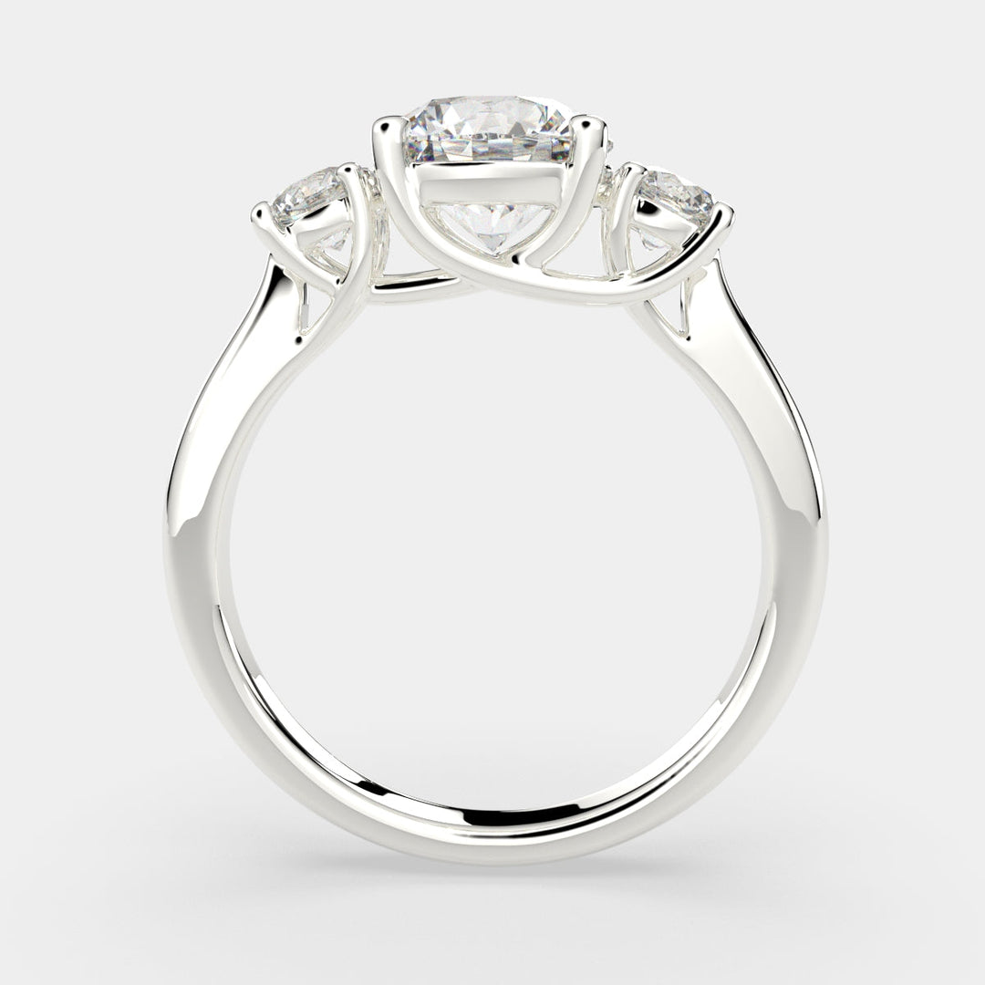 Hana Round Cut 3 Stone Engagement Ring Setting