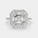 Load image into Gallery viewer, Isadora Emerald Cut Halo Pave Engagement Ring Setting
