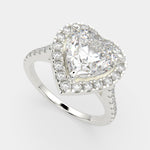 Load image into Gallery viewer, Isadora Heart Cut Halo Pave Engagement Ring Setting
