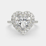 Load image into Gallery viewer, Isadora Heart Cut Halo Pave Engagement Ring Setting
