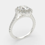 Load image into Gallery viewer, Isadora Oval Cut Halo Pave Engagement Ring Setting
