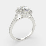 Load image into Gallery viewer, Isadora Pear Cut Halo Pave Engagement Ring Setting
