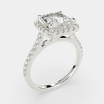 Load image into Gallery viewer, Isadora Princess Cut Halo Pave Engagement Ring Setting
