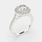 Load image into Gallery viewer, Isadora Round Cut Halo Pave Engagement Ring Setting
