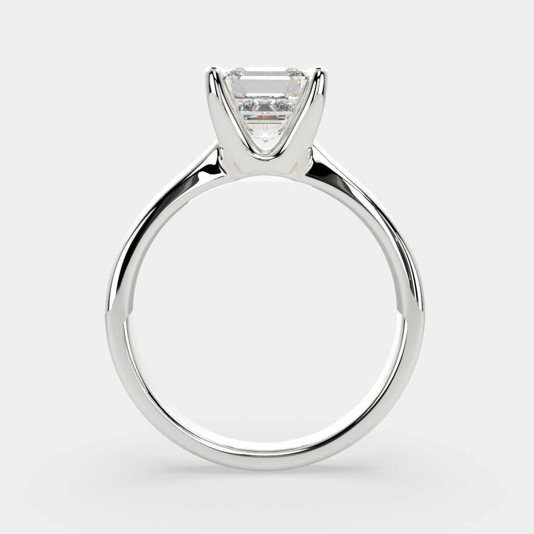 Juliana Emerald Cut Classic Solitaire Engagement Ring Setting