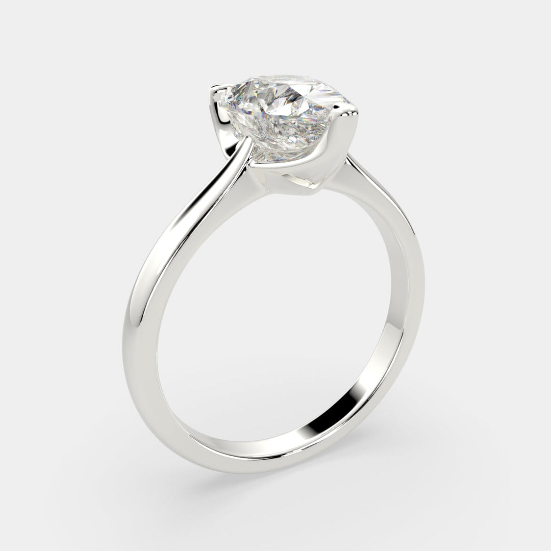 Juliana Pear Cut Classic Solitaire Engagement Ring Setting