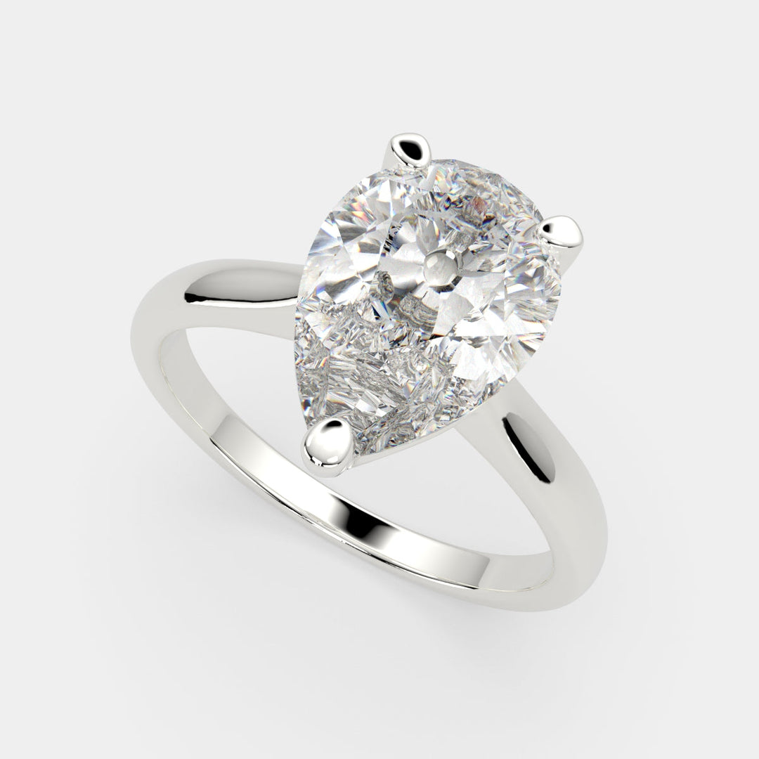 Juliana Pear Cut Classic Solitaire Engagement Ring Setting