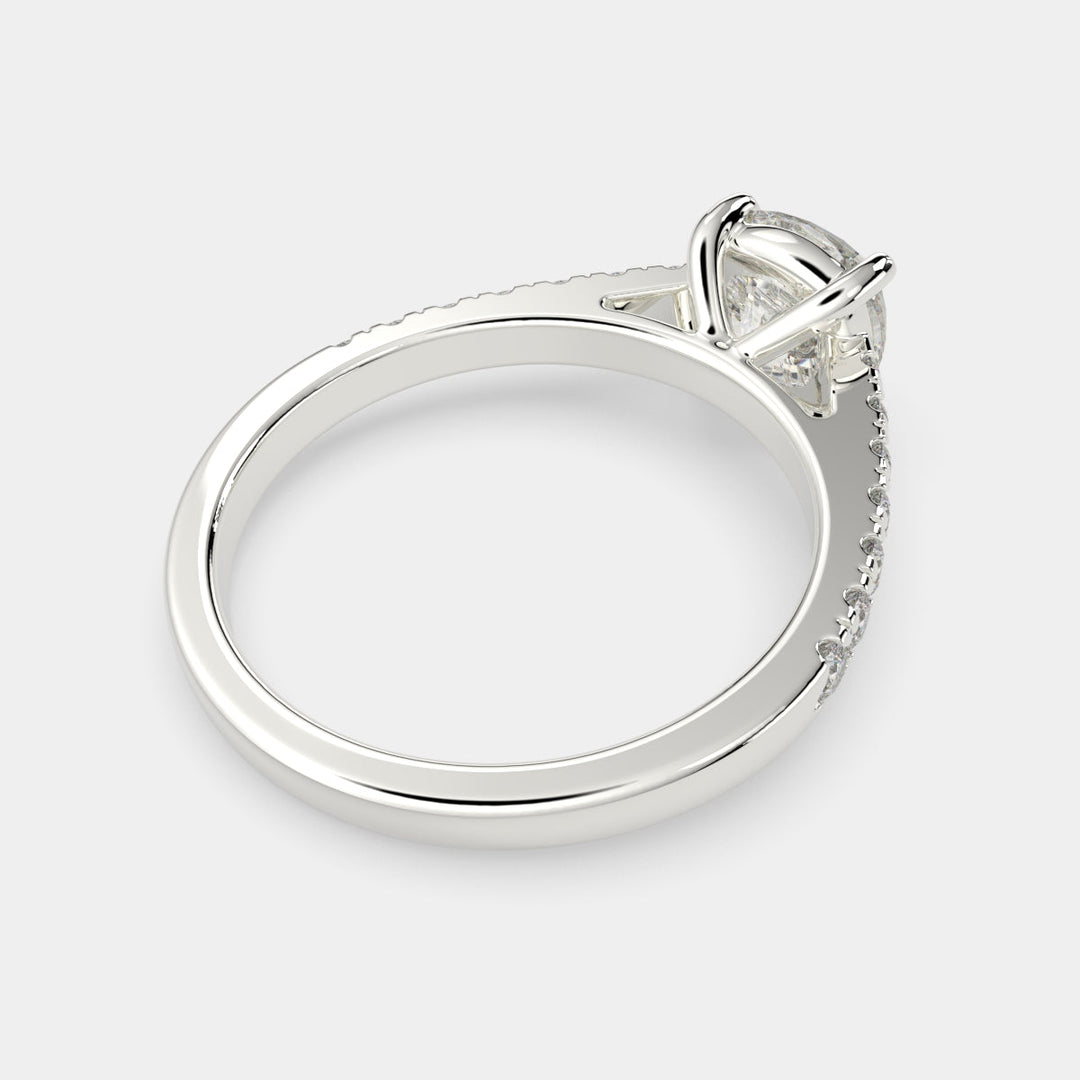 Karina Cushion Cut Pave 6 Prong Engagement Ring Setting