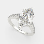 Load image into Gallery viewer, Karina Marquise Cut Pave 6 Prong Engagement Ring Setting
