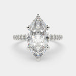 Load image into Gallery viewer, Karina Marquise Cut Pave 6 Prong Engagement Ring Setting
