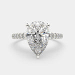 Load image into Gallery viewer, Karina Pear Cut Pave 6 Prong Engagement Ring Setting
