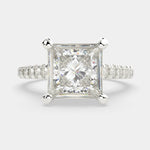 Load image into Gallery viewer, Karina Princess Cut Pave 6 Prong Engagement Ring Setting

