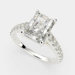 Load image into Gallery viewer, Karina Radiant Cut Pave 6 Prong Engagement Ring Setting
