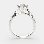 Load image into Gallery viewer, Karina Round Cut Pave 6 Prong Engagement Ring Setting
