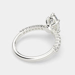 Load image into Gallery viewer, Lavinia Marquise Cut Side Stone 4 Prong Engagement Ring Setting
