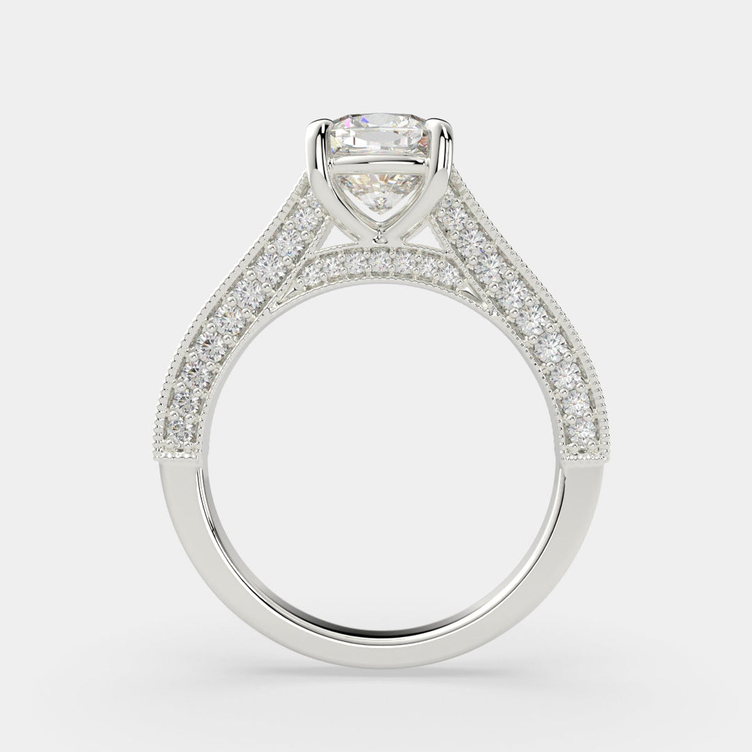 Martina Cushion Cut Pave Engagement Ring Setting