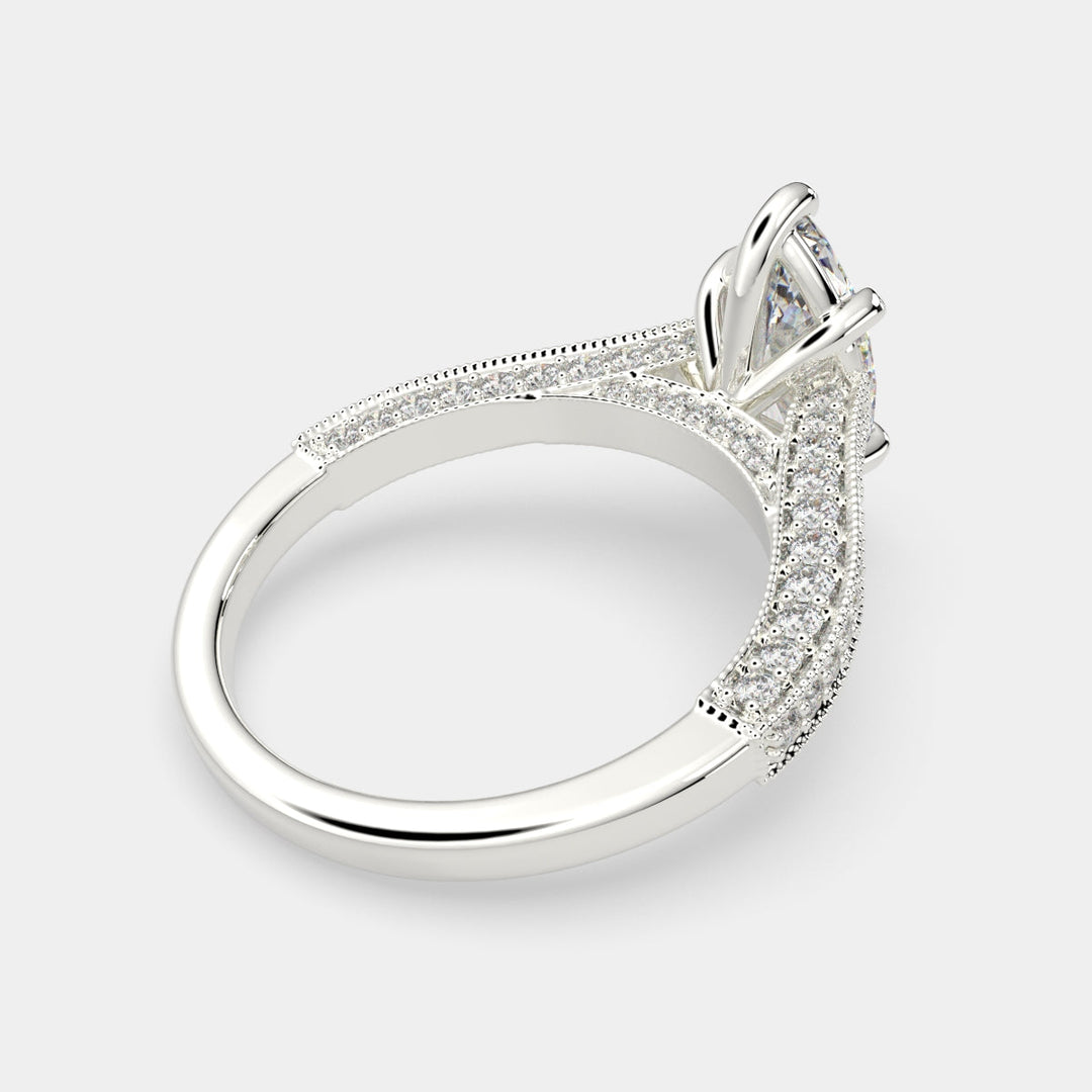 Martina Marquise Cut Pave Engagement Ring Setting