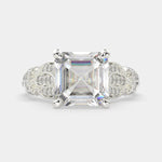 Load image into Gallery viewer, Nadia Emerald Cut Pave Milgrain Engagement Ring Setting
