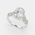 Load image into Gallery viewer, Nadia Oval Cut Pave Milgrain Engagement Ring Setting
