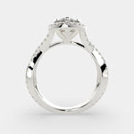 Load image into Gallery viewer, Ophelia Marquise Cut Pave Halo Split Shank Engagement Ring Setting
