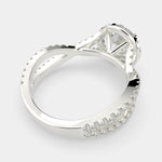 Load image into Gallery viewer, Ophelia Round Cut Pave Halo Split Shank Engagement Ring Setting

