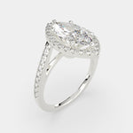 Load image into Gallery viewer, Paloma Marquise Cut Pave Halo Engagement Ring Setting
