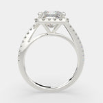 Load image into Gallery viewer, Paloma Princess Cut Pave Halo Engagement Ring Setting
