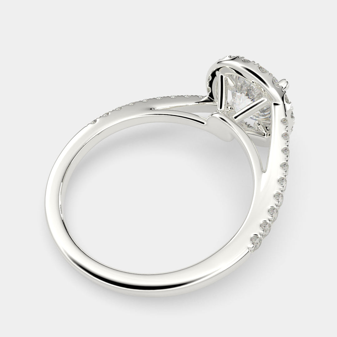 Paloma Round Cut Pave Halo Engagement Ring Setting