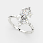 Load image into Gallery viewer, Renata Marquise Cut Solitaire Rope Engagement Ring Setting
