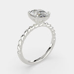 Load image into Gallery viewer, Renata Oval Cut Solitaire Rope Engagement Ring Setting

