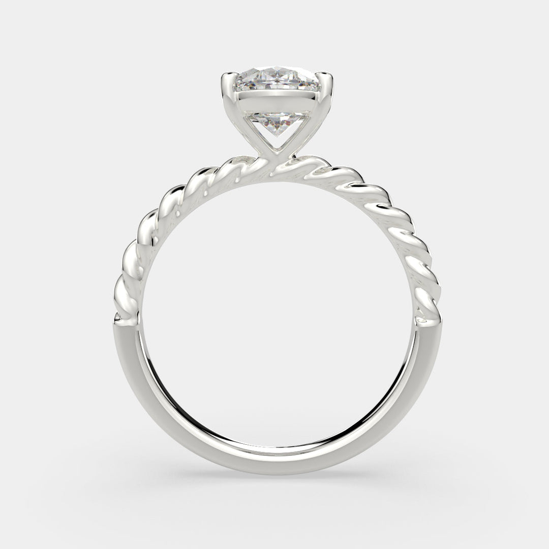 Renata Oval Cut Solitaire Rope Engagement Ring Setting