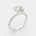 Load image into Gallery viewer, Renata Pear Cut Solitaire Rope Engagement Ring Setting
