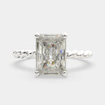 Load image into Gallery viewer, Renata Radiant Cut Solitaire Rope Engagement Ring Setting
