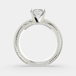 Load image into Gallery viewer, Sabrina Cushion Cut Solitaire Hand Engraved Milgrain Engagement Ring Setting
