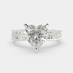 Load image into Gallery viewer, Sabrina Heart Cut Solitaire Hand Engraved Milgrain Engagement Ring Setting
