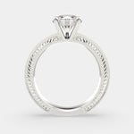 Load image into Gallery viewer, Sabrina Round Cut Solitaire Hand Engraved Milgrain Engagement Ring Setting
