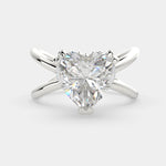 Load image into Gallery viewer, Tatiana Heart Cut Solitaire Split Shank Engagement Ring Setting
