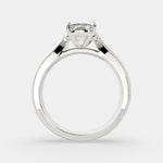Load image into Gallery viewer, Valentina Cushion Cut Solitaire Tapered Milgrain Engagement Ring Setting
