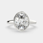 Load image into Gallery viewer, Xenia Oval Cut Halo Pave Solitaire Engagement Ring Setting
