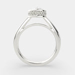 Load image into Gallery viewer, Xenia Pear Cut Halo Pave Solitaire Engagement Ring Setting
