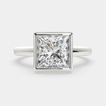 Load image into Gallery viewer, Xenia Princess Cut Halo Pave Solitaire Engagement Ring Setting
