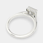 Load image into Gallery viewer, Xenia Princess Cut Halo Pave Solitaire Engagement Ring Setting
