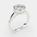 Load image into Gallery viewer, Xenia Round Cut Halo Pave Solitaire Engagement Ring Setting
