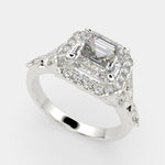 Load image into Gallery viewer, Ada Emerald Cut Halo Pave Engagement Ring Setting

