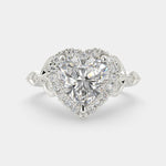 Load image into Gallery viewer, Ada Heart Cut Halo Pave Engagement Ring Setting
